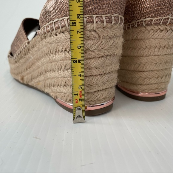 Franco Sarto Carma copper wedge espadrille platform sandals size 8 - Picture 10 of 11